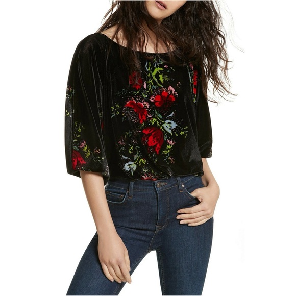 FREE PEOPLE | Velvet Floral Bodysuit - Picture 4 of 6